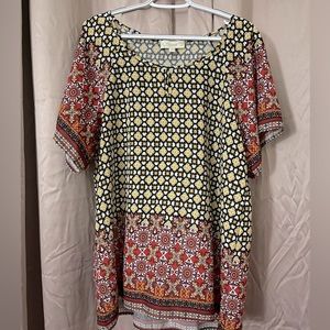 Suzanne Betro colorful tunic, NWOT, XL